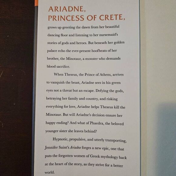 3 For $25 Ariadne by Jennifer Saint Hardback Greek Mythology Retelling Novel - Picture 2 of 5